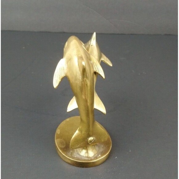 VTG MCM Leaping Dolphins Statue Figure Decor 4" - Picture 4 of 8